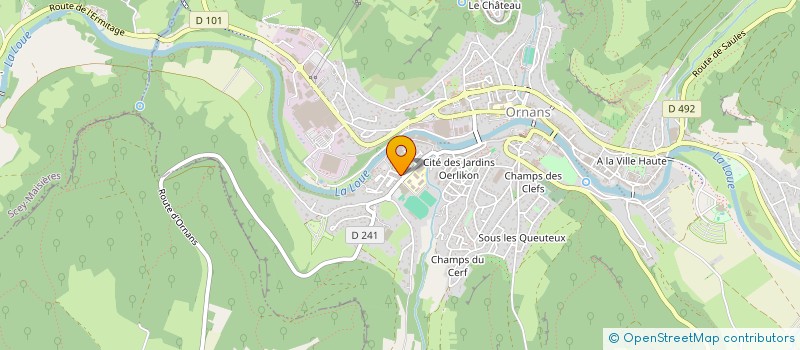 localisation de l'entreprise MONSIEUR BENOIT ROGER GEORGES HUGON  ORNANS