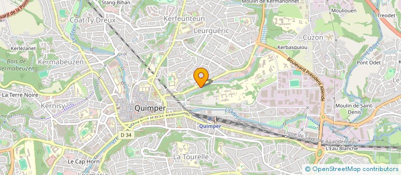 localisation de l'entreprise MONSIEUR BENOIT ROMBAUT  QUIMPER