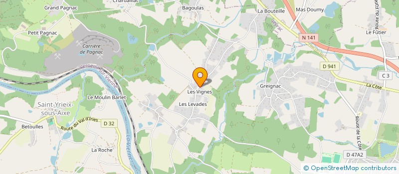 localisation de l'entreprise MONSIEUR BENOIT ROUX à VERNEUIL-SUR-VIENNE