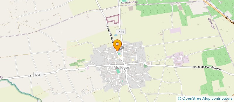 localisation de l'entreprise MONSIEUR BENOIT SABOURAUD  MOLLEGES