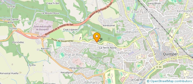 localisation de l'entreprise MONSIEUR BENOIT SAINT MARS à QUIMPER