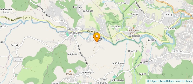 localisation de l'entreprise MONSIEUR BENOIT SENTENAC-REOU à GANAC