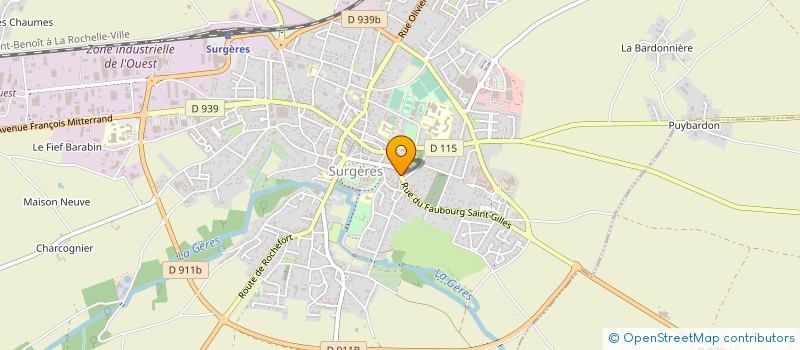 localisation de l'entreprise MONSIEUR BENOIT SERVANTIE  SURGERES