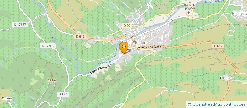 localisation de l'entreprise MONSIEUR BENOIT SIMON  SAINT-CHINIAN