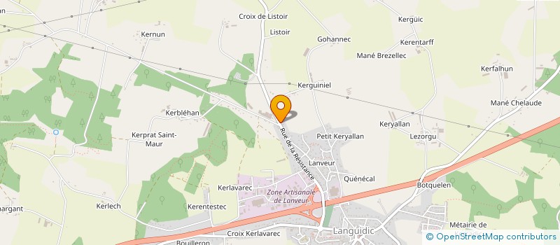 localisation de l'entreprise MONSIEUR BENOIT TANGUY  LANGUIDIC