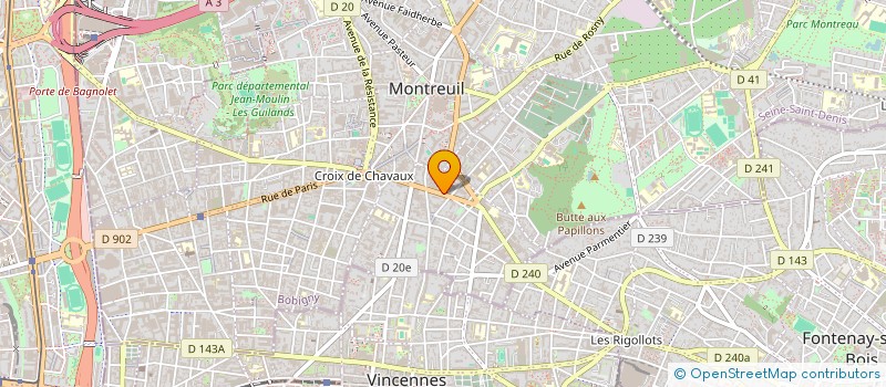 localisation de l'entreprise MONSIEUR BENOIT TETART à MONTREUIL