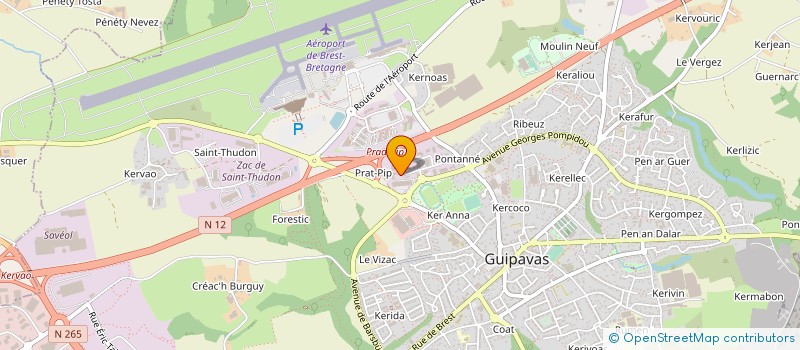 localisation de l'entreprise MONSIEUR BENOIT THOUIN  GUIPAVAS