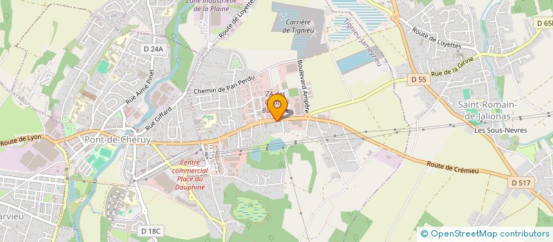 localisation de l'entreprise MONSIEUR BENOIT TREMBLAY  TIGNIEU-JAMEYZIEU