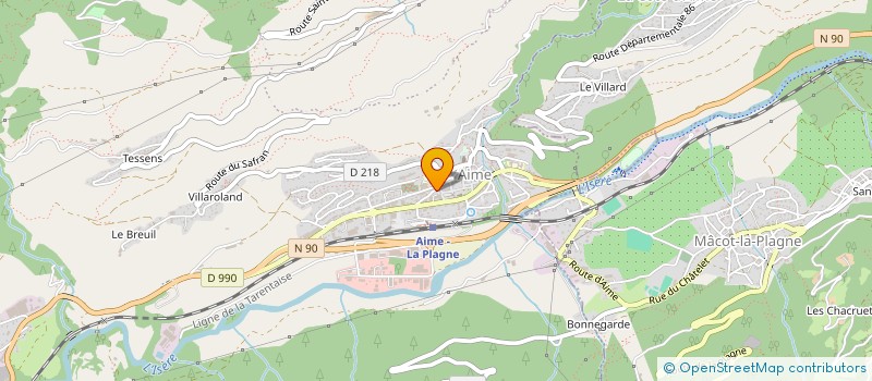 localisation de l'entreprise MONSIEUR BENOIT VALENTIN  AIME-LA-PLAGNE