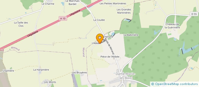 localisation de l'entreprise MONSIEUR BENOIT VIDECOQ  DAME-MARIE-LES-BOIS