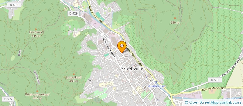 localisation de l'entreprise MONSIEUR BENOIT ZAESSINGER  GUEBWILLER