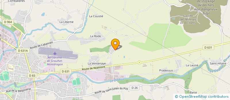 localisation de l'entreprise MONSIEUR BERENGER CHABBERT  GRAULHET