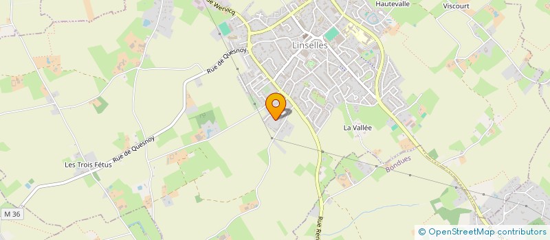 localisation de l'entreprise MONSIEUR BERENGER LEVESQUE  LINSELLES