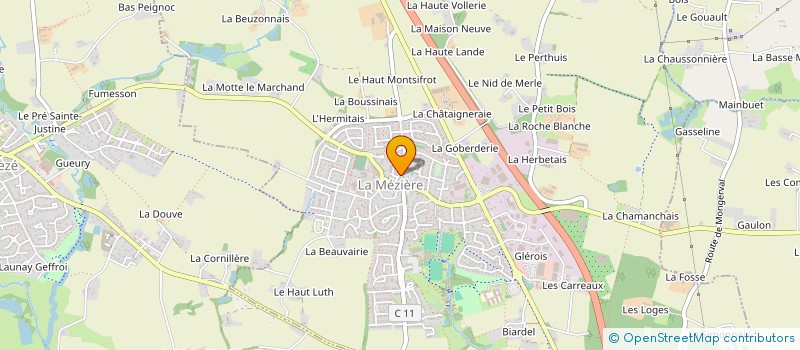 localisation de l'entreprise MONSIEUR BERENGER MORIN  LA MEZIERE