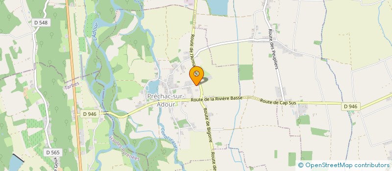 localisation de l'entreprise MONSIEUR BERNARD AGUER  PRECHAC-SUR-ADOUR