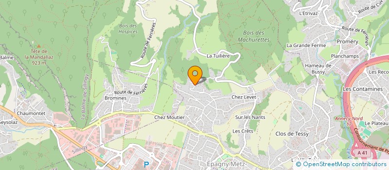 localisation de l'entreprise MONSIEUR BERNARD AGUETTAND PIEMONTAIS  EPAGNY METZ-TESSY