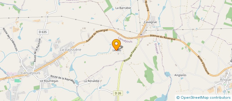 localisation de l'entreprise MONSIEUR BERNARD ALBAGNAC à LANUEJOULS