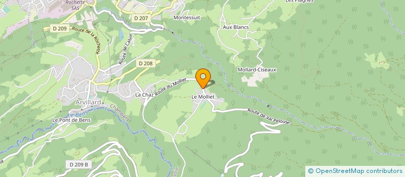 localisation de l'entreprise MONSIEUR BERNARD ALBRILE  ARVILLARD