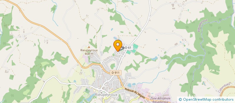 localisation de l'entreprise MONSIEUR BERNARD ALCOUFFE  RIEUPEYROUX