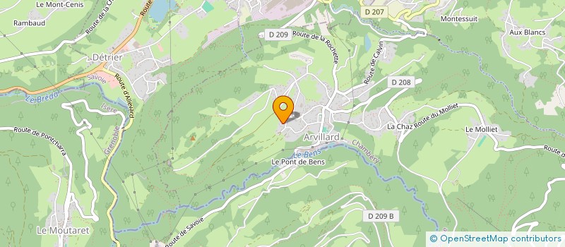 localisation de l'entreprise MONSIEUR BERNARD ARNAUD-GODDET  ARVILLARD