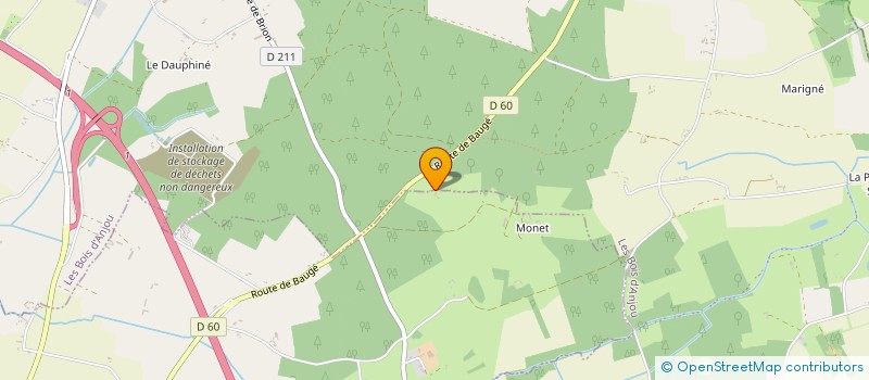 localisation de l'entreprise MONSIEUR BERNARD ARPAGE  BRISSAC LOIRE AUBANCE