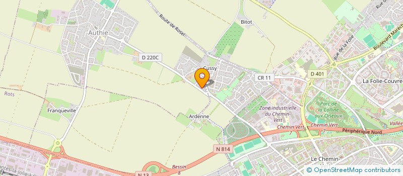 localisation de l'entreprise MONSIEUR BERNARD AUBEUT  AUTHIE