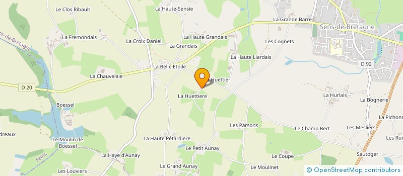 localisation de l'entreprise MONSIEUR BERNARD AUBREE à SENS-DE-BRETAGNE