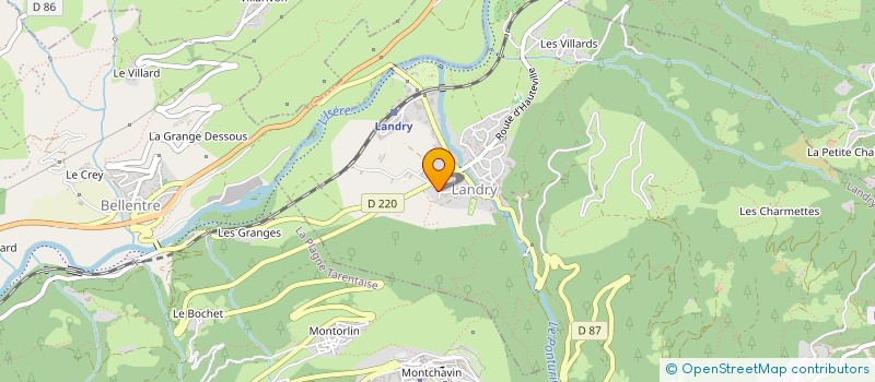 localisation de l'entreprise MONSIEUR BERNARD AUNAY à LA PLAGNE TARENTAISE