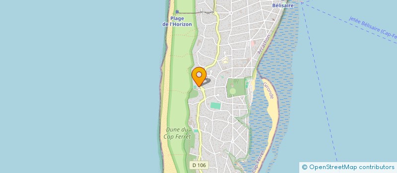 localisation de l'entreprise MONSIEUR BERNARD BANOS  LEGE-CAP-FERRET