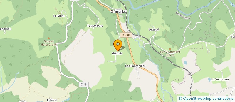 localisation de l'entreprise MONSIEUR BERNARD BARBAUD  EYMOUTIERS