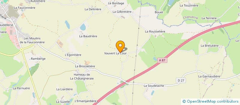 localisation de l'entreprise MONSIEUR BERNARD BARREAU à LA GAUBRETIERE