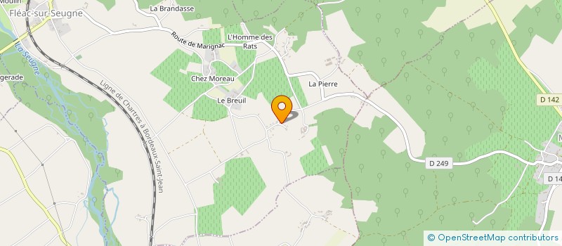 localisation de l'entreprise MONSIEUR BERNARD BATAILLE  FLEAC-SUR-SEUGNE