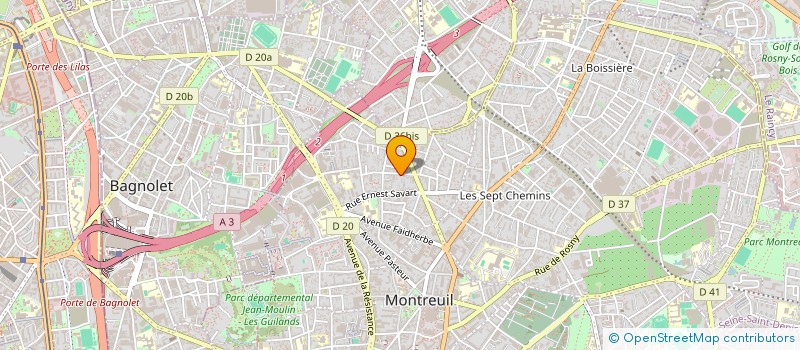 localisation de l'entreprise MONSIEUR BERNARD BAUDON à MONTREUIL