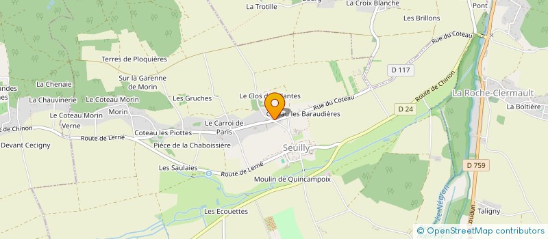 localisation de l'entreprise MONSIEUR BERNARD BAUDRY à CRAVANT-LES-COTEAUX