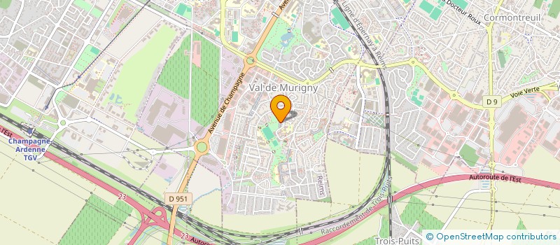 localisation de l'entreprise MONSIEUR BERNARD BAUDRY  REIMS