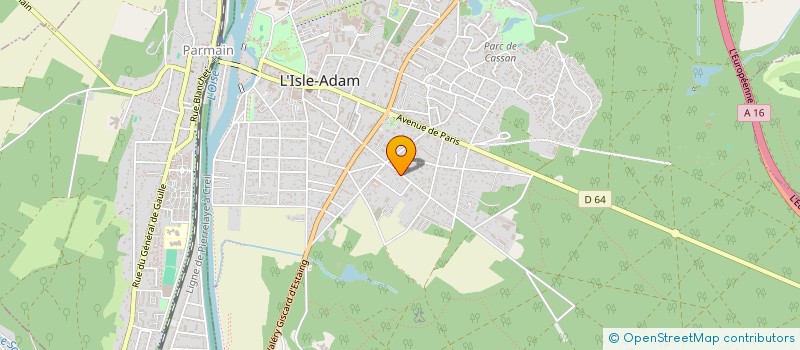 localisation de l'entreprise MONSIEUR BERNARD BAZIN à L'ISLE-ADAM