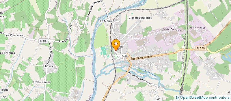 localisation de l'entreprise MONSIEUR BERNARD BEAU  NERSAC