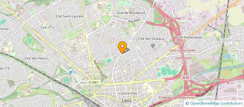 localisation de l'entreprise MONSIEUR BERNARD BECELLA  LENS