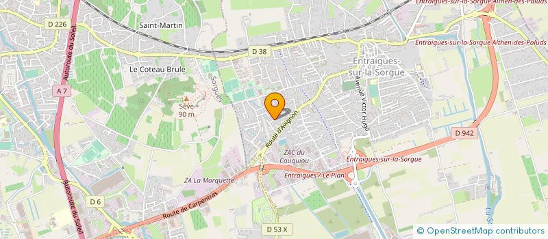 localisation de l'entreprise MONSIEUR BERNARD BECK à ENTRAIGUES-SUR-LA-SORGUE