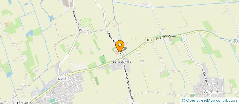 localisation de l'entreprise MONSIEUR BERNARD BECUWE  HOYMILLE