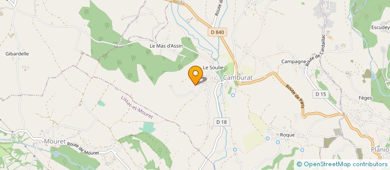 localisation de l'entreprise MONSIEUR BERNARD BEDRUNE  CAMBURAT