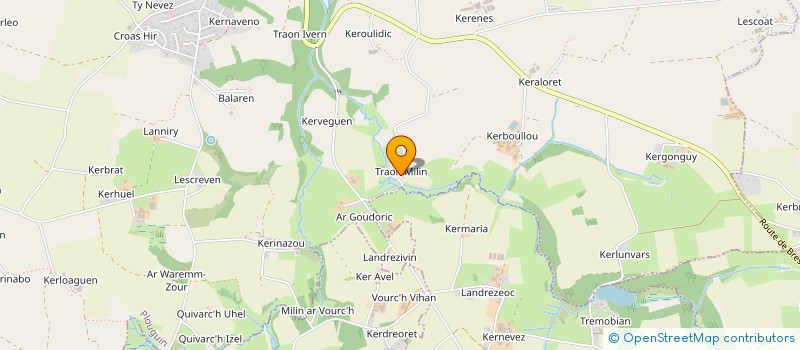 localisation de l'entreprise MONSIEUR BERNARD BELLEC  PLOUGUIN