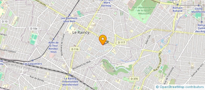 localisation de l'entreprise MONSIEUR BERNARD BENAROUS à LE RAINCY