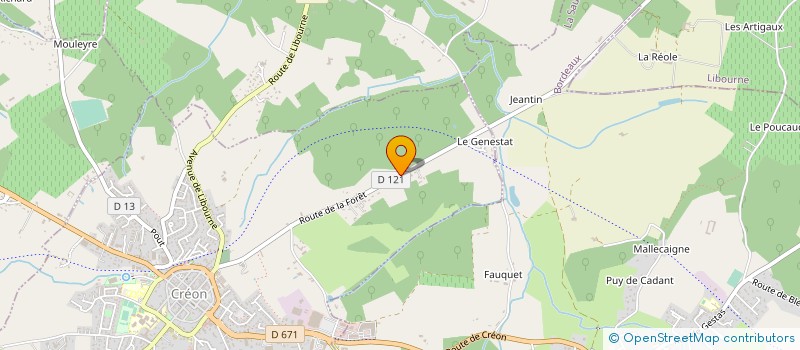 localisation de l'entreprise MONSIEUR BERNARD BERGALONNE  CREON