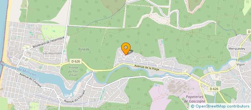 localisation de l'entreprise MONSIEUR BERNARD BERTRAND  MIMIZAN