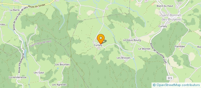 localisation de l'entreprise MONSIEUR BERNARD BESSON  SAINT BONNET DES BRUYERES