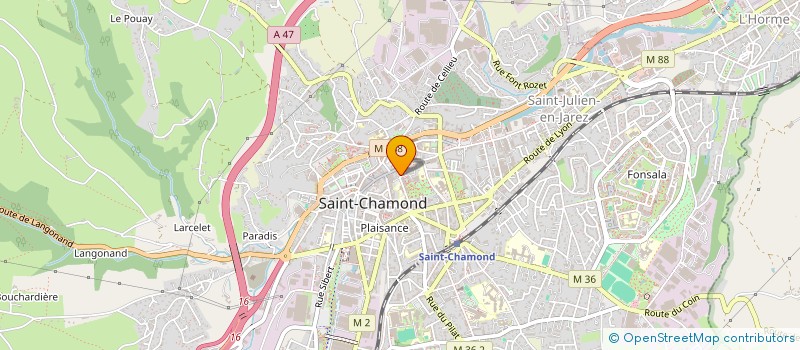 localisation de l'entreprise MONSIEUR BERNARD BIBAUT à SAINT-CHAMOND