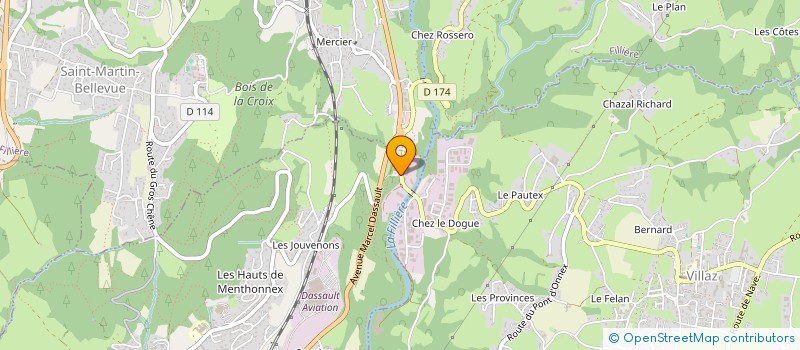 localisation de l'entreprise MONSIEUR BERNARD BINVIGNAT  VILLAZ