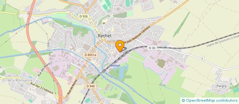 localisation de l'entreprise MONSIEUR BERNARD BISIAUX  RETHEL