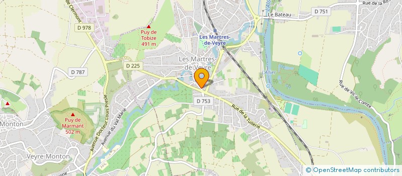 localisation de l'entreprise MONSIEUR BERNARD BLANC  LES MARTRES-DE-VEYRE